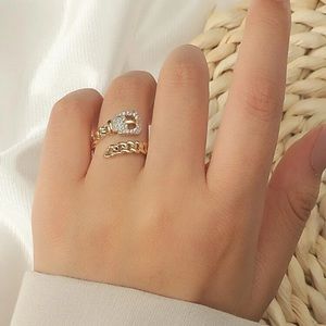 Rhinestone belt design ring